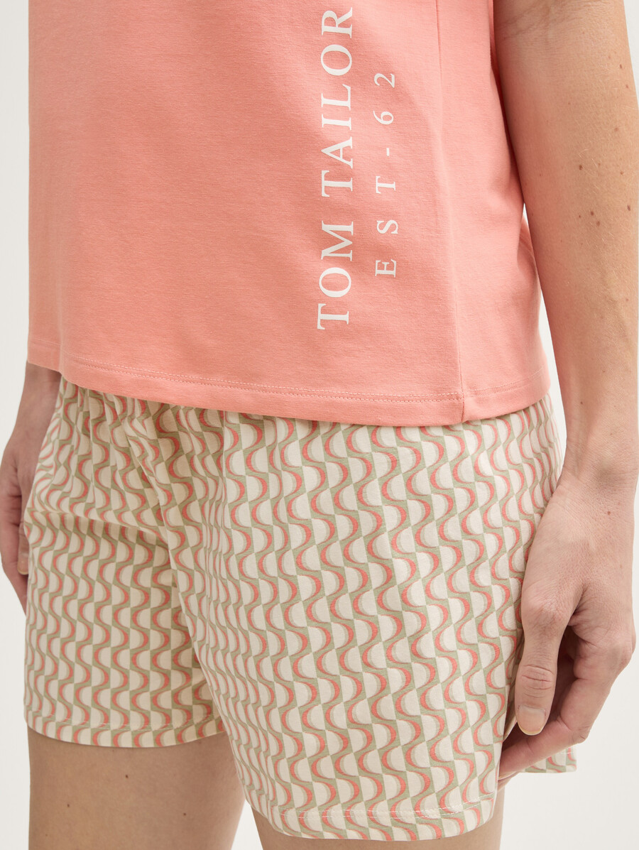pyjama-set mit allover-print