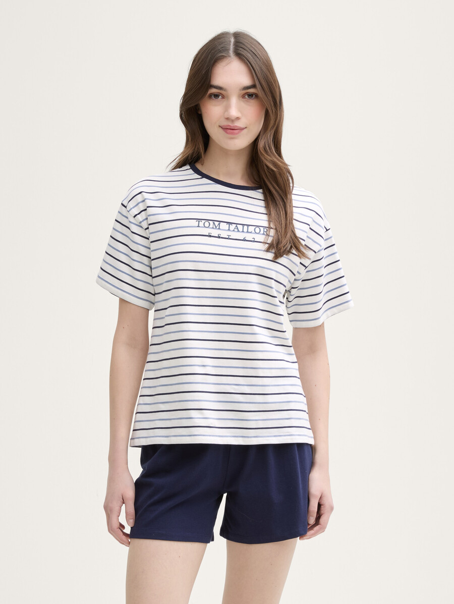 pyjama-set mit streifenmuster
