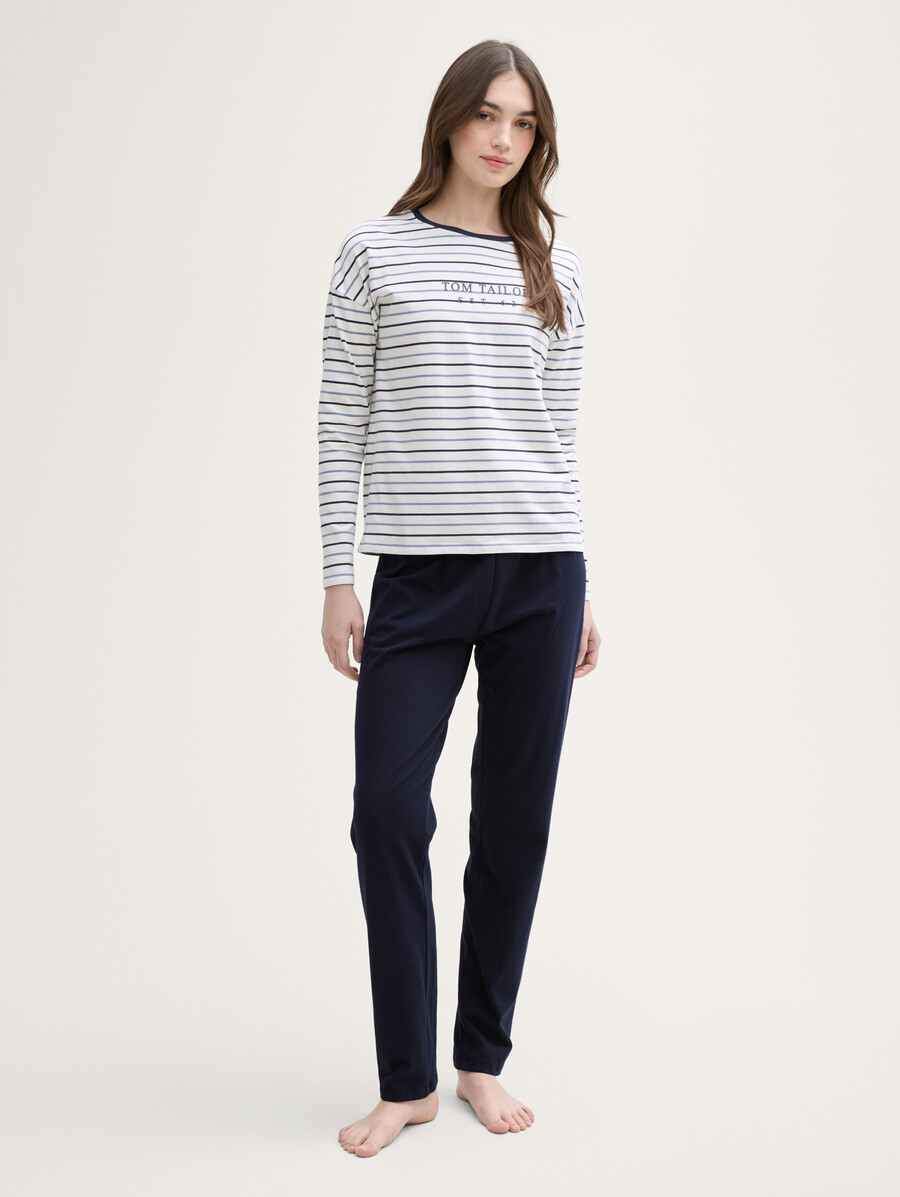 pyjama-set mit streifenmuster