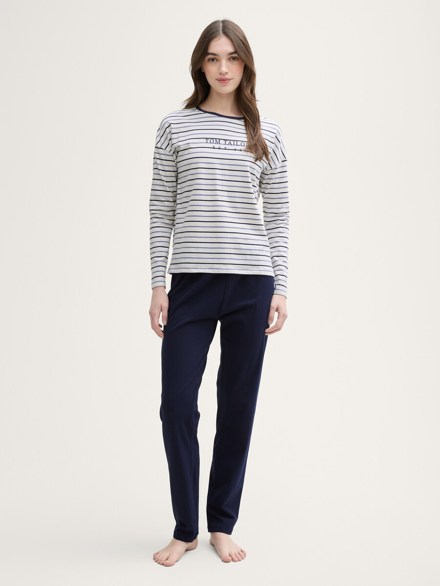 pyjama-set mit streifenmuster