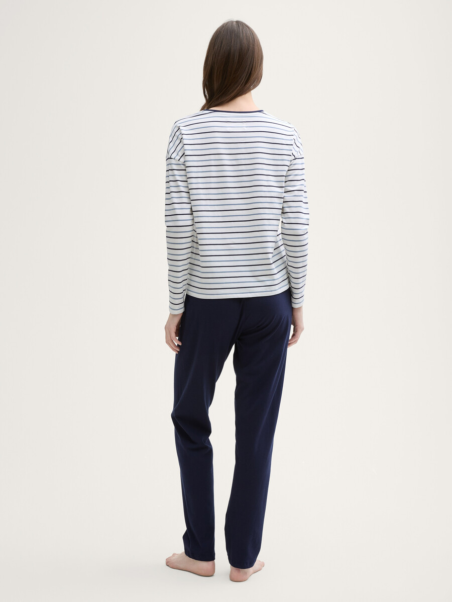 pyjama-set mit streifenmuster