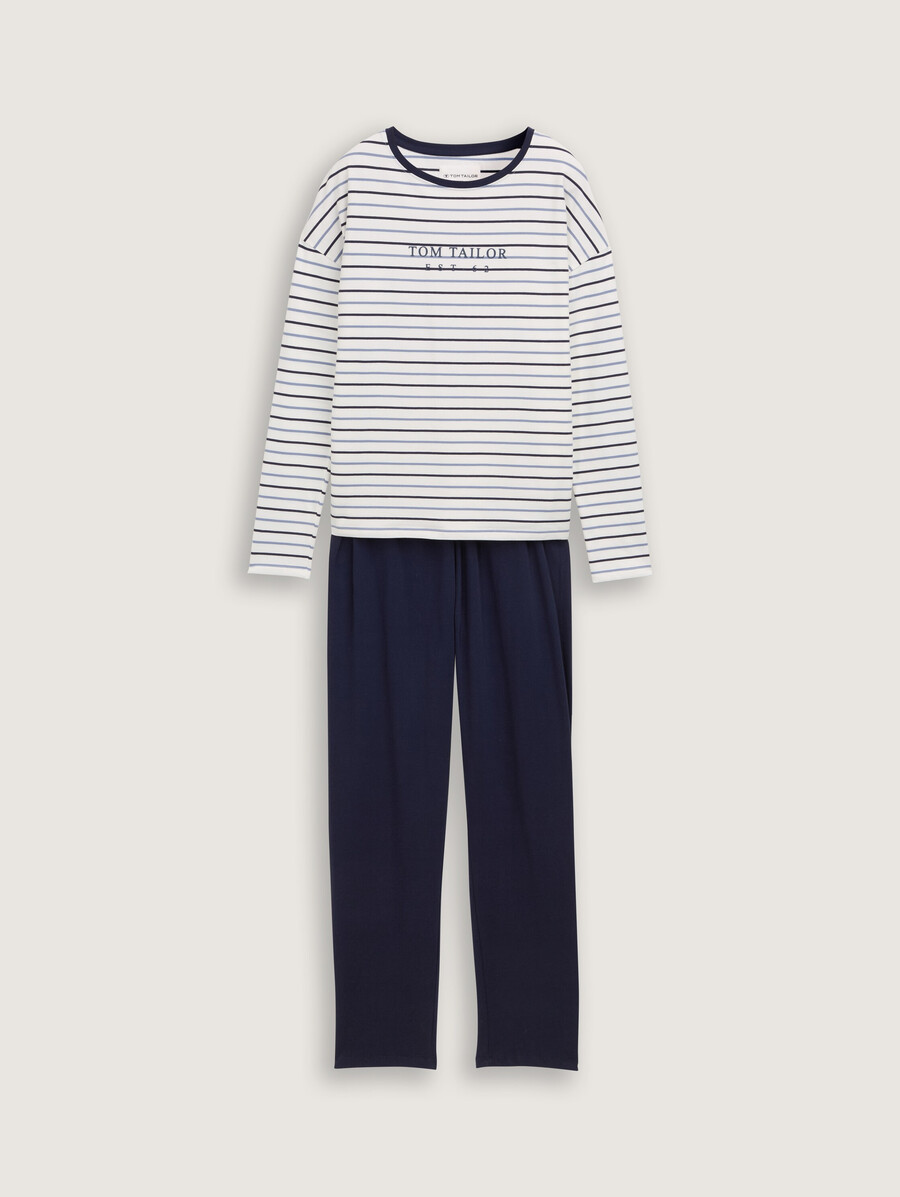 pyjama-set mit streifenmuster