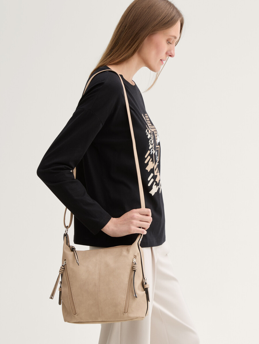 ttcaia m schultertasche mit reißverschlussdetails
