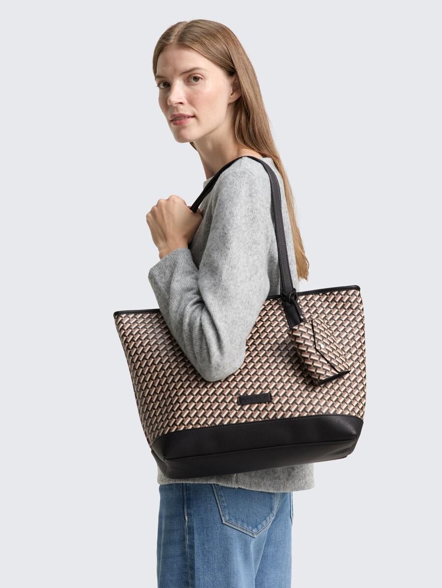 ttxenia l shopper mit allover-print