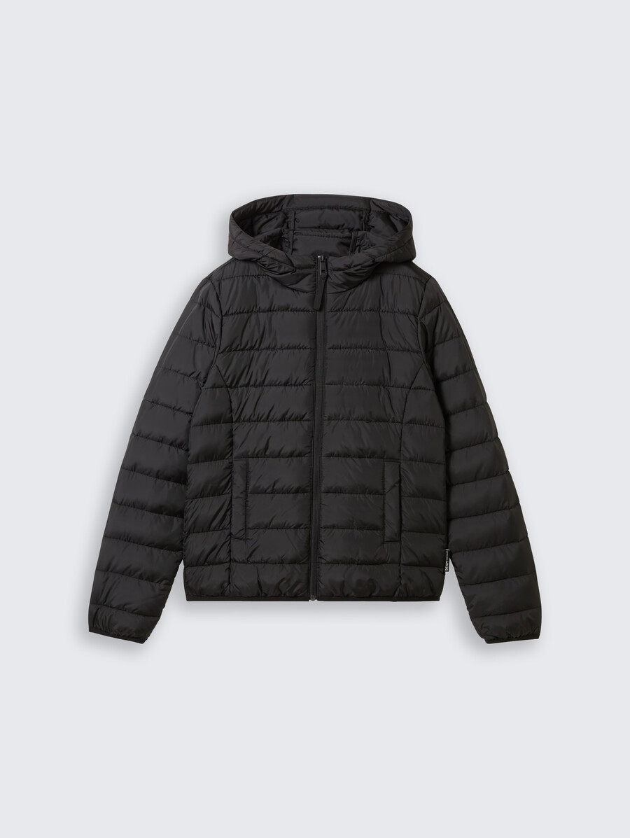 leichte steppjacke mit kapuze