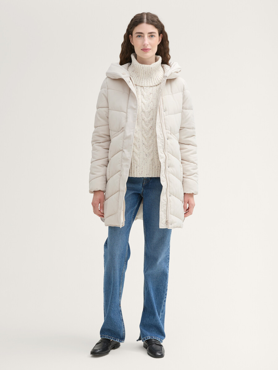 steppjacke mit kapuze