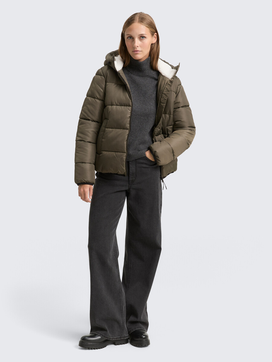 steppjacke mit kapuze