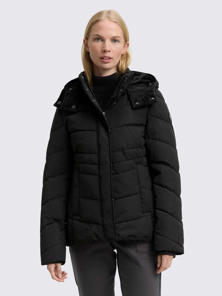 steppjacke mit abnehmbarer kapuze
