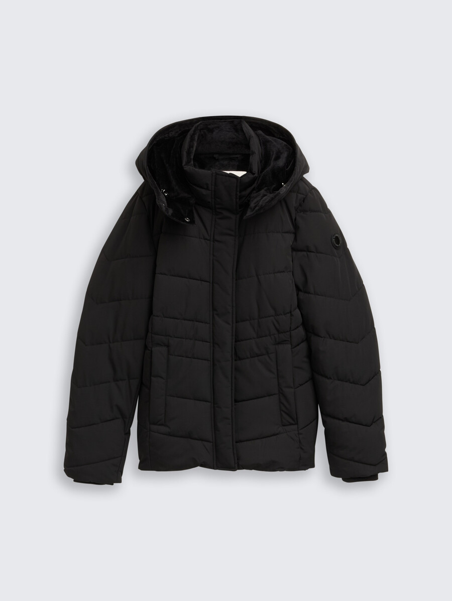 steppjacke mit abnehmbarer kapuze