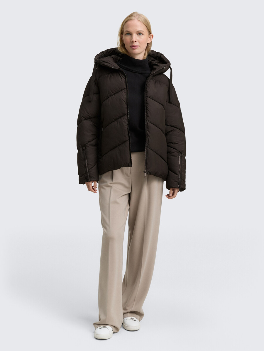 steppjacke mit kapuze