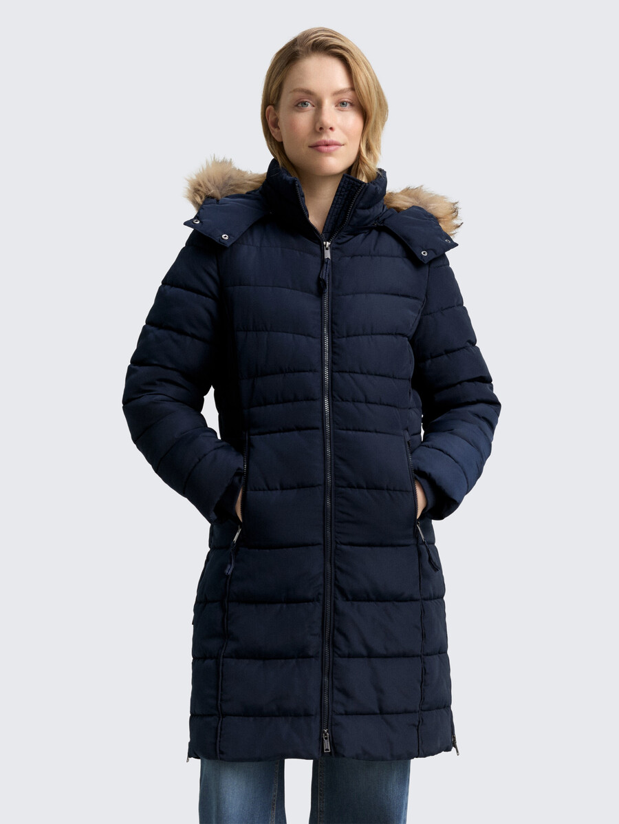 steppjacke mit abnehmbarer kapuze