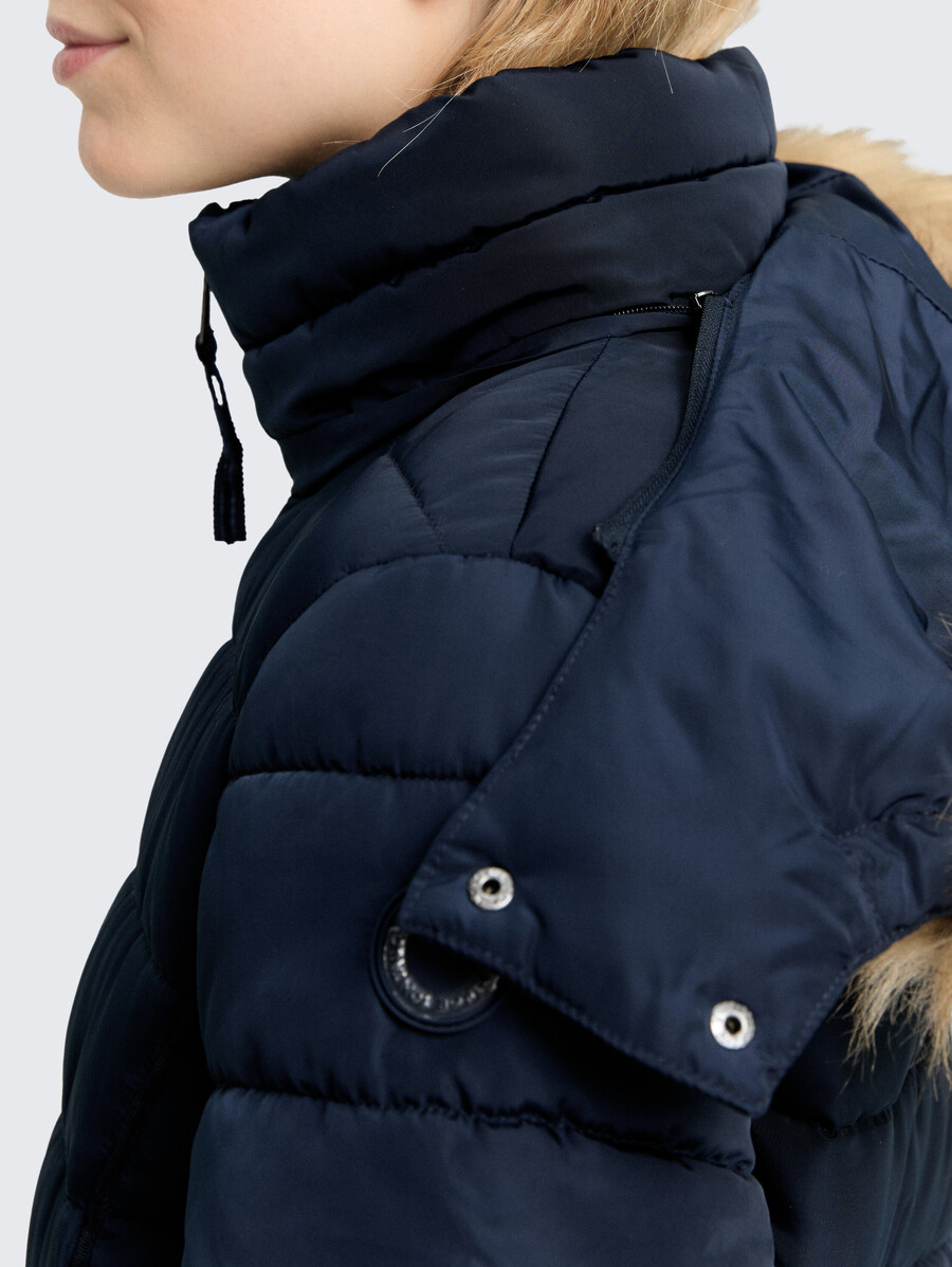 steppjacke mit abnehmbarer kapuze