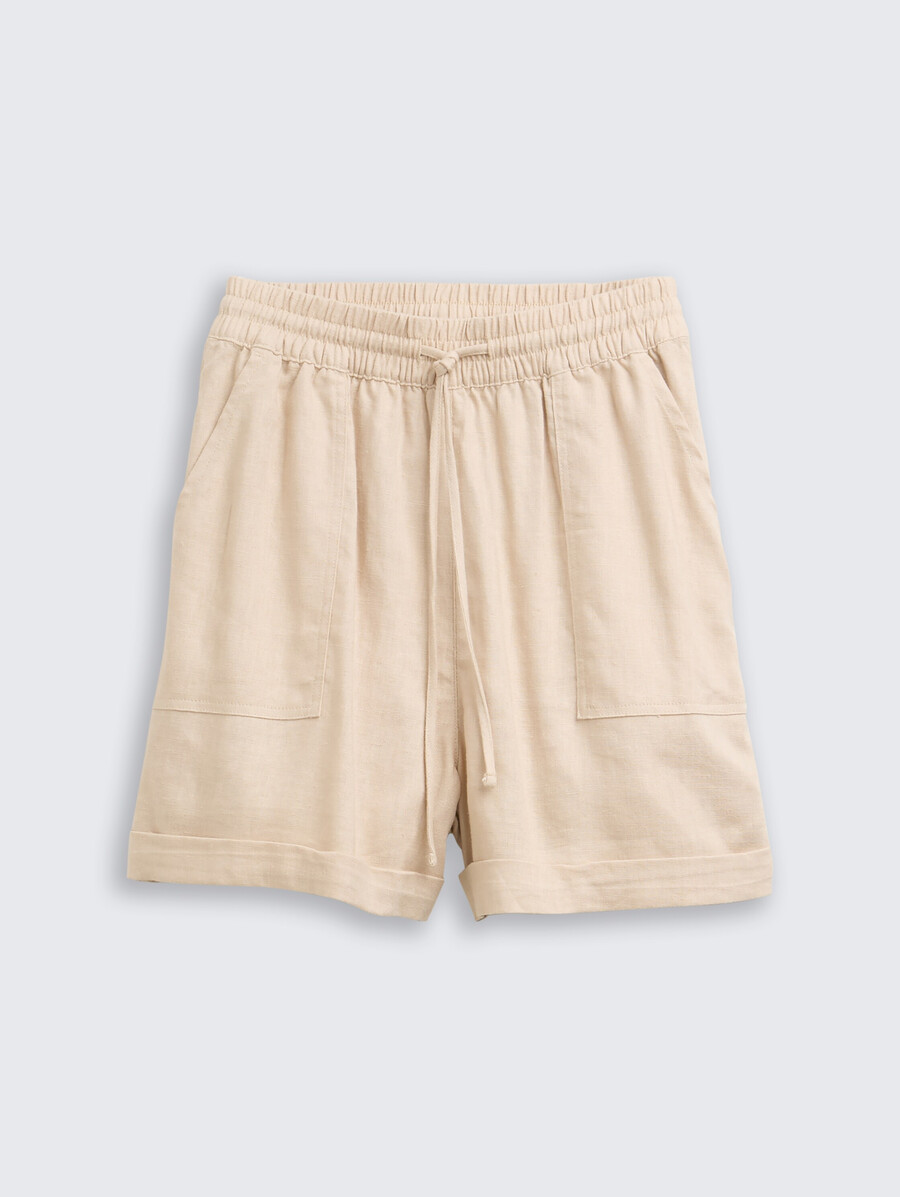 lässige shorts mit leinenanteil