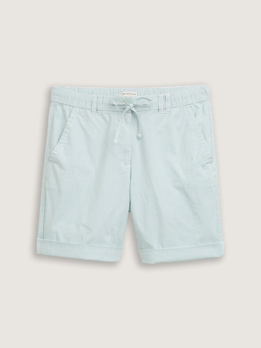 chino-bermudashorts mit kordelzug