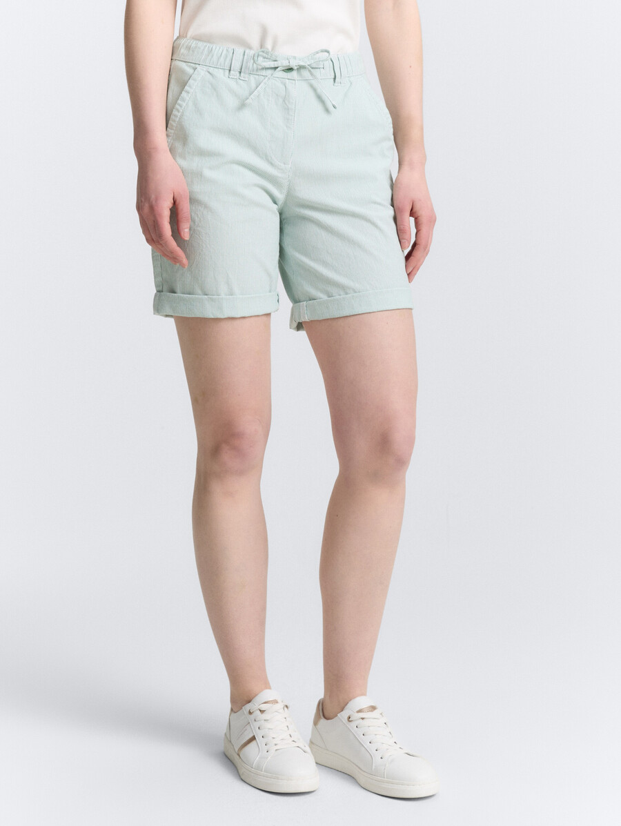 chino-bermudashorts mit kordelzug