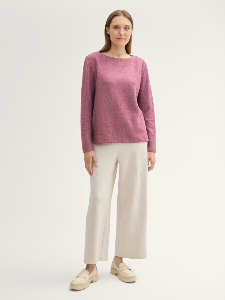 weiches sweatshirt mit knopfdetails