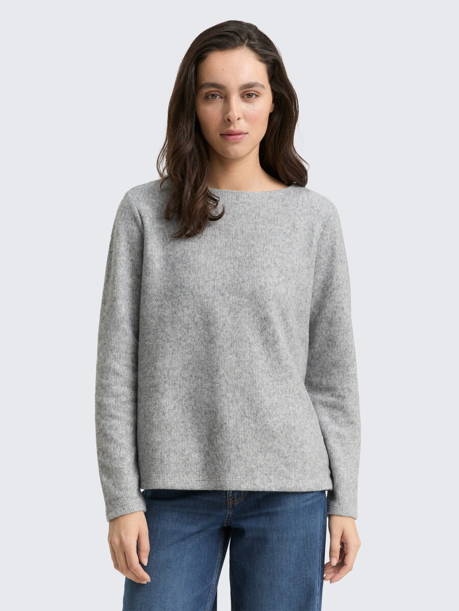 weiches sweatshirt mit knopfdetails