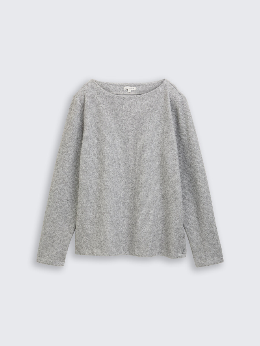 weiches sweatshirt mit knopfdetails