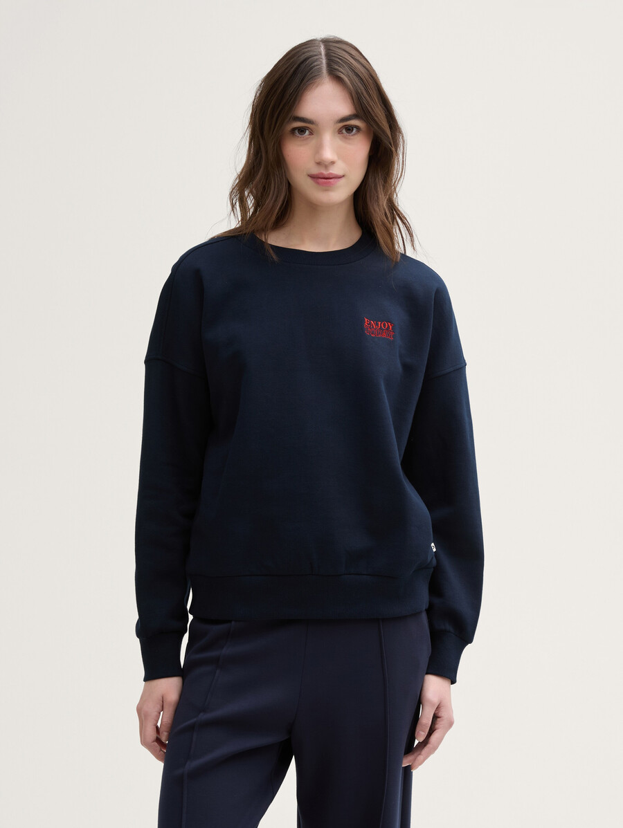 sweatshirt mit lockerer passform