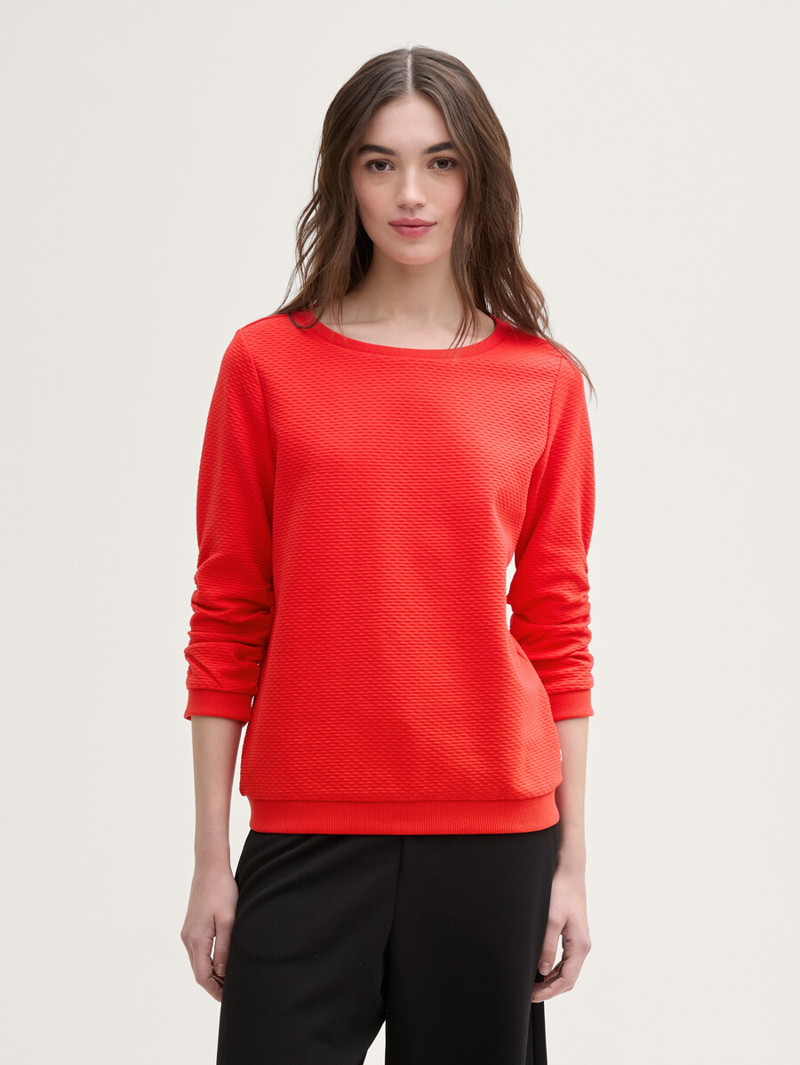 sweatshirt mit rüschen