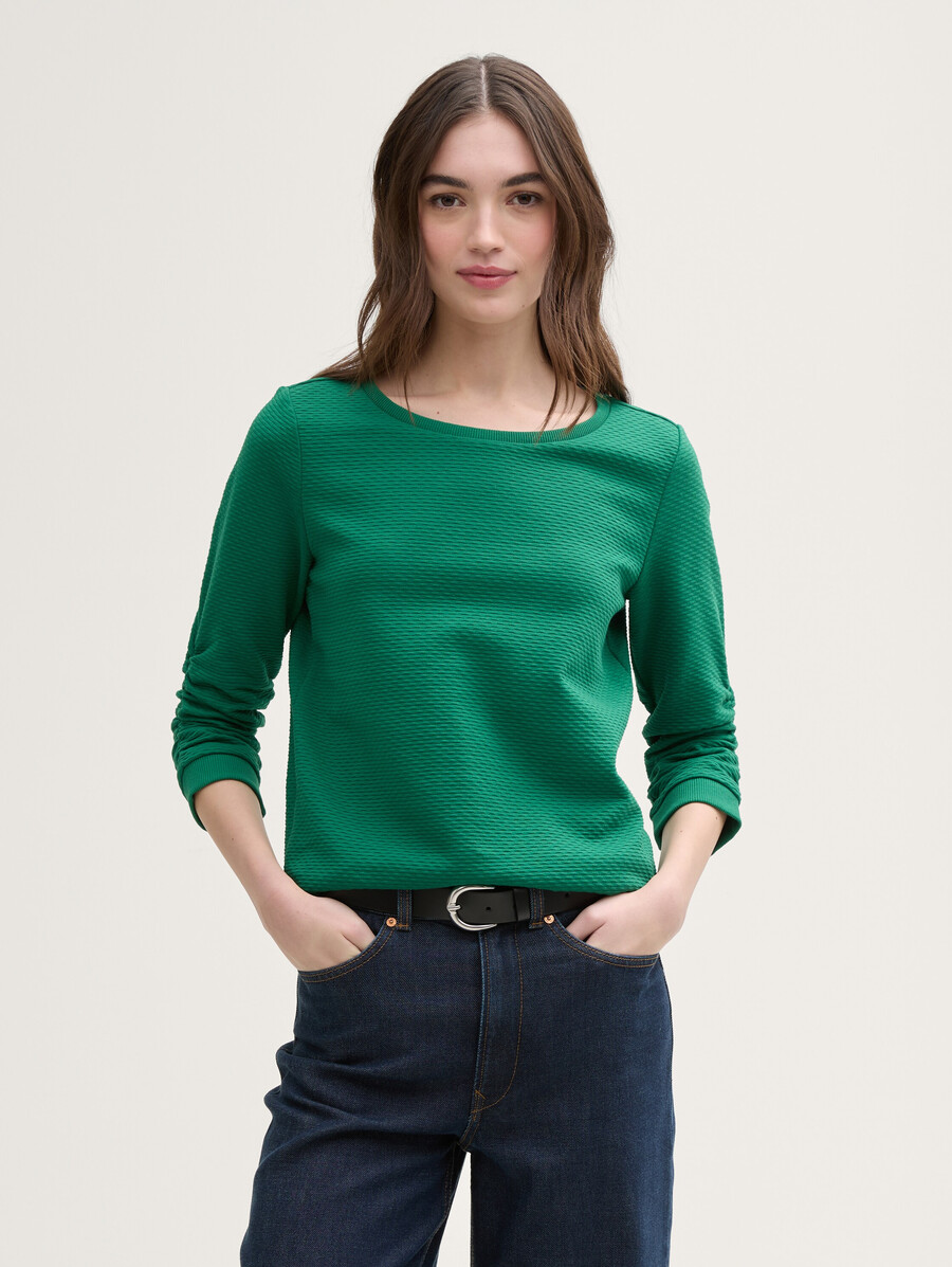 sweatshirt mit rüschen