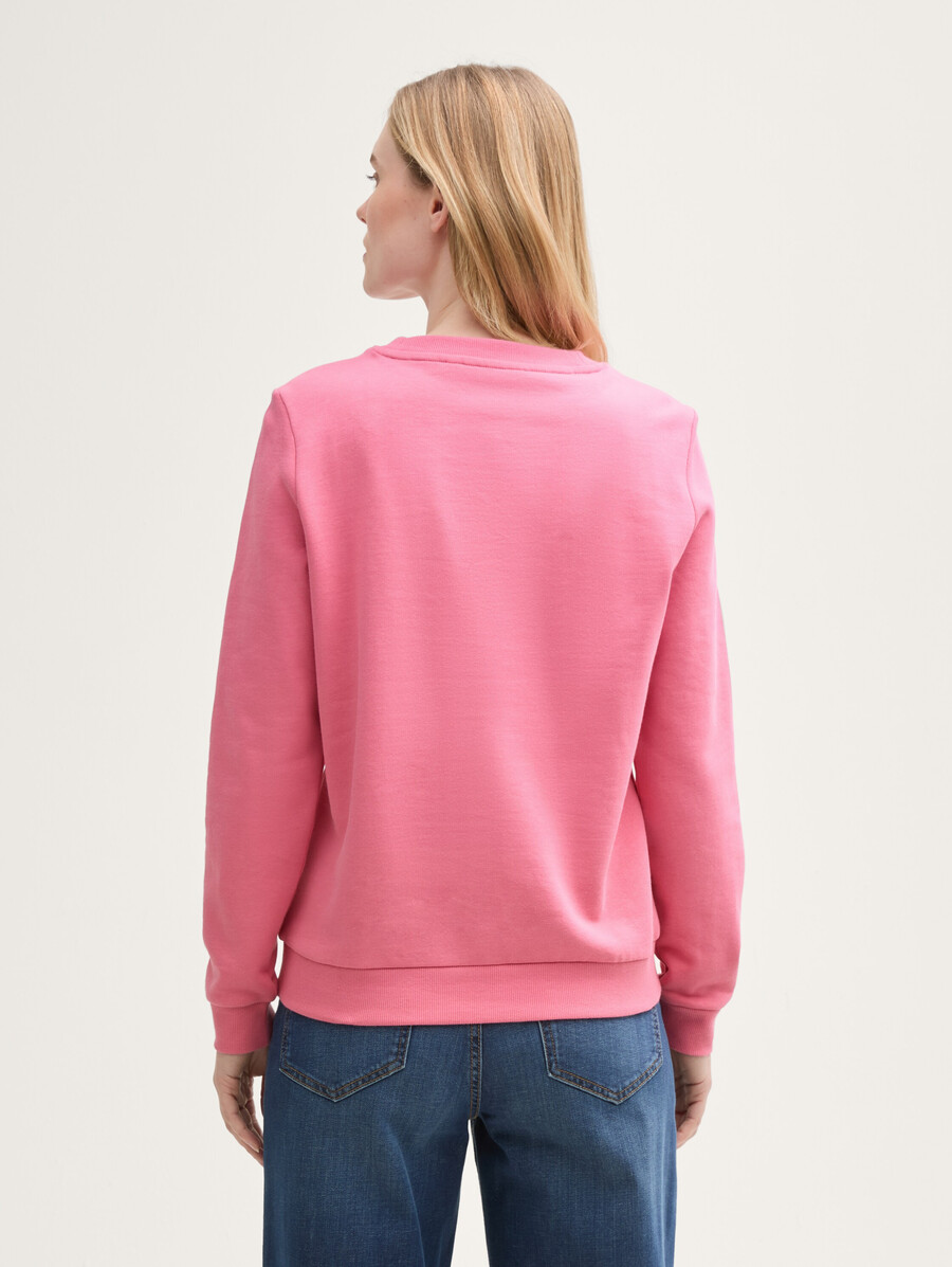 locker geschnittenes sweatshirt mit aufdruck
