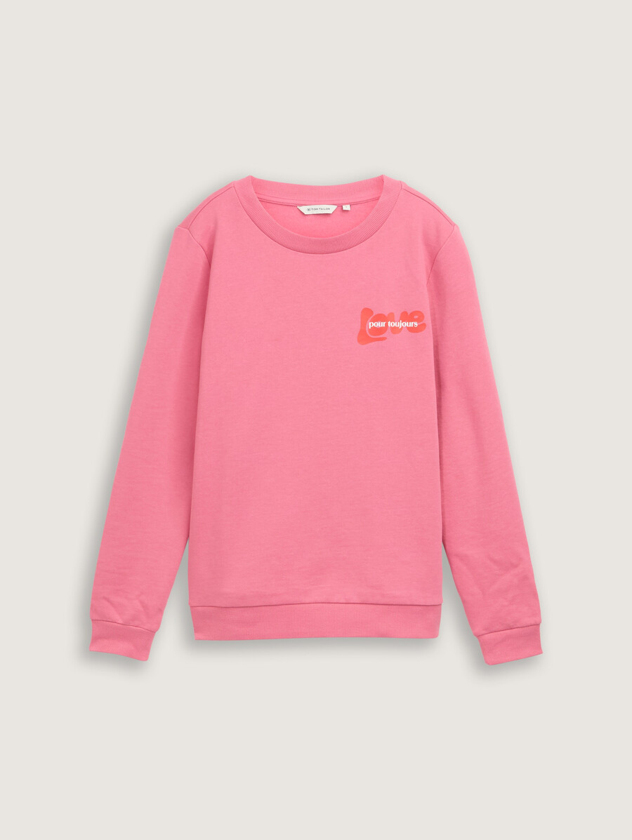 locker geschnittenes sweatshirt mit aufdruck