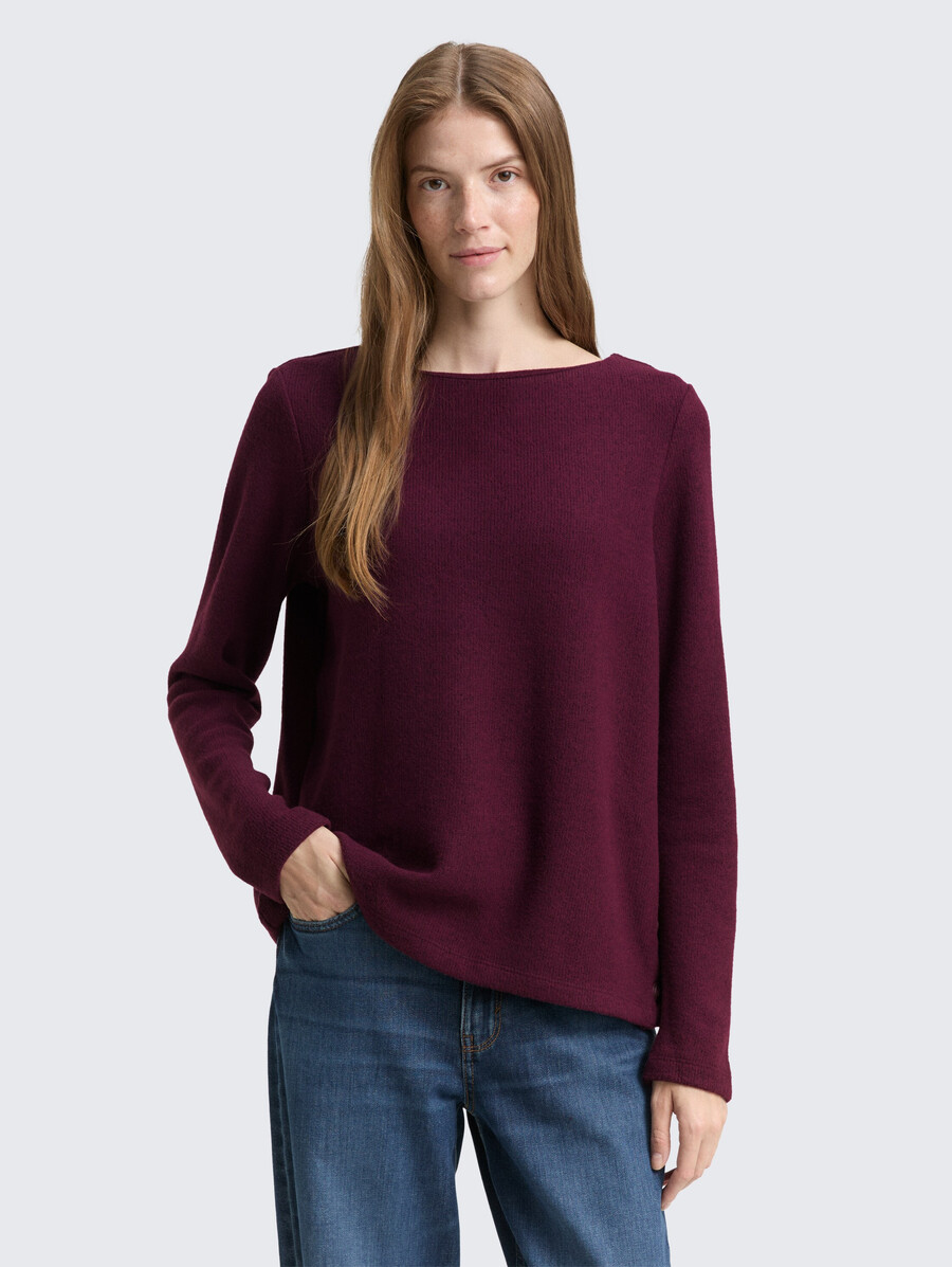 weiches sweatshirt mit knopfdetails