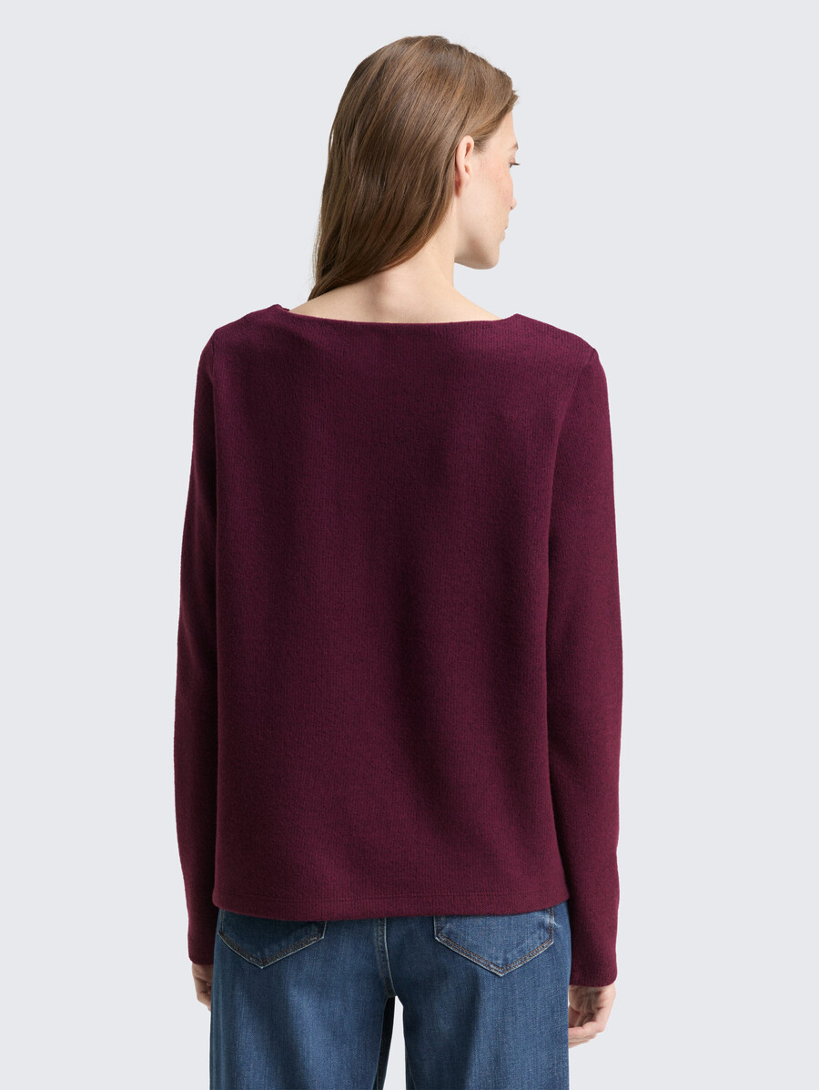 weiches sweatshirt mit knopfdetails