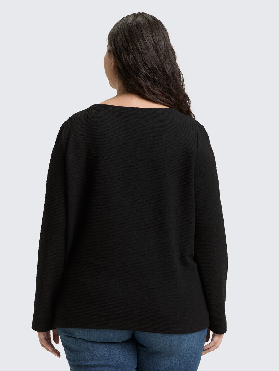 plus size – sweatshirt mit glitzereffekt