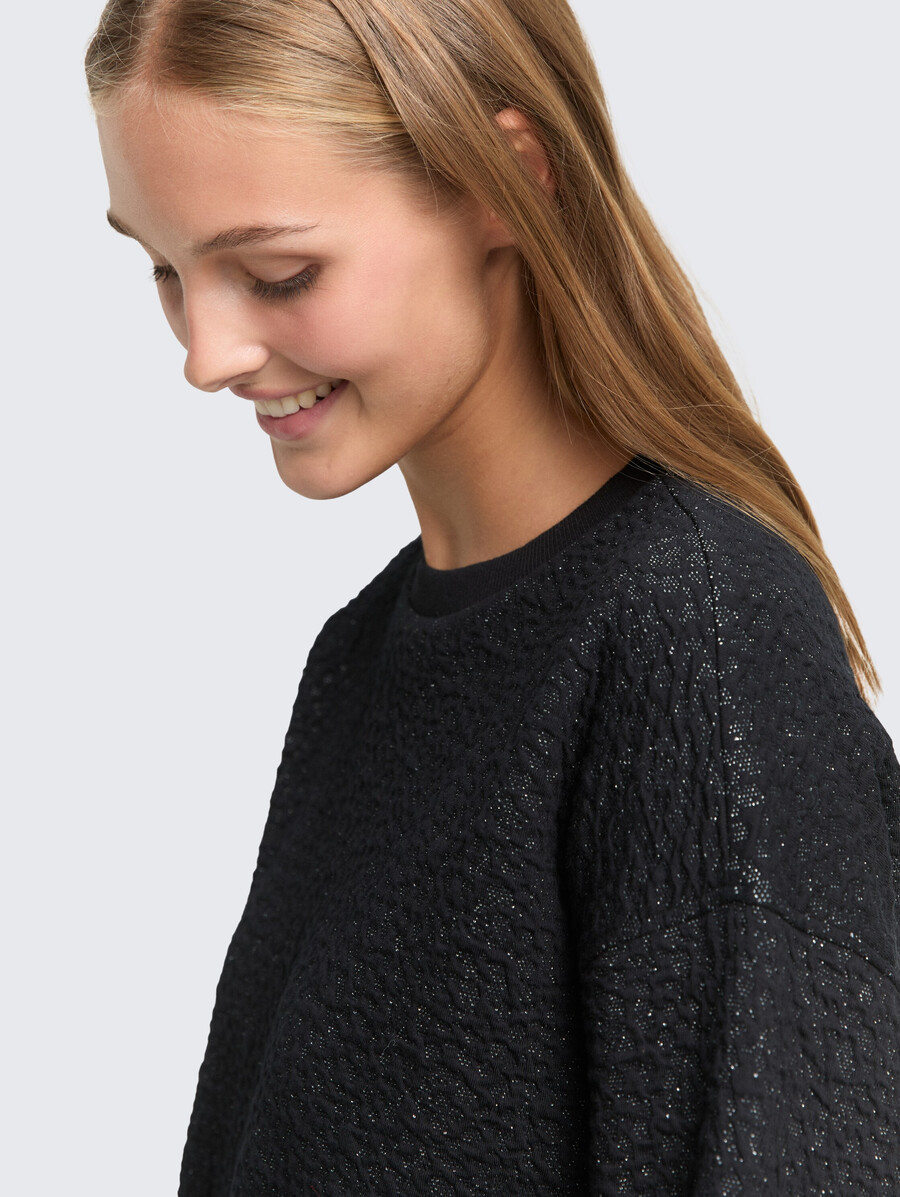 sweatshirt mit glitzereffekt