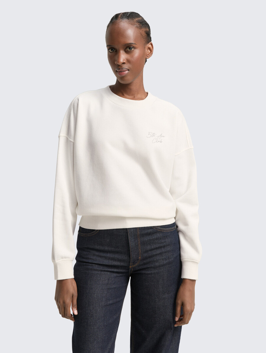 sweatshirt mit glitzerstickerei