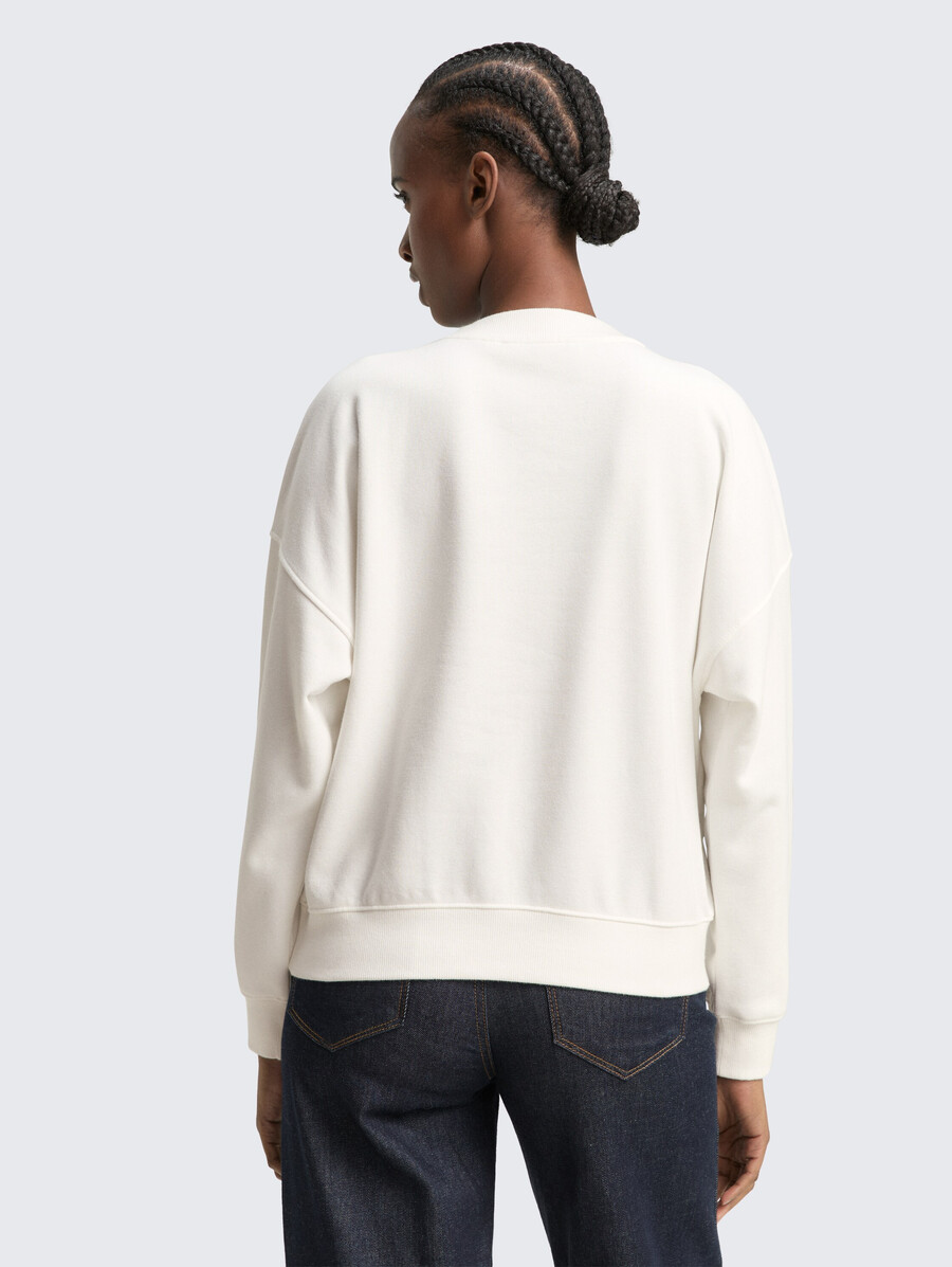 sweatshirt mit glitzerstickerei