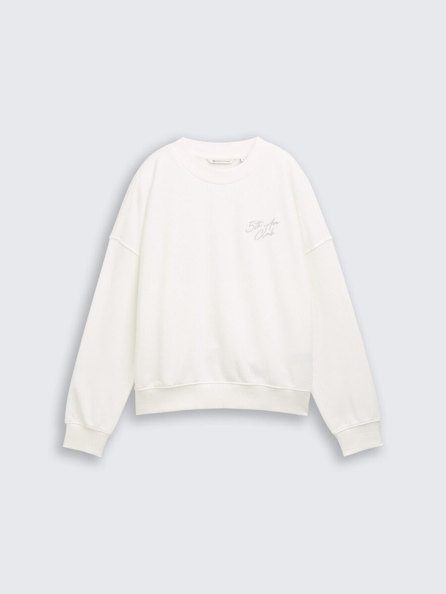 sweatshirt mit glitzerstickerei