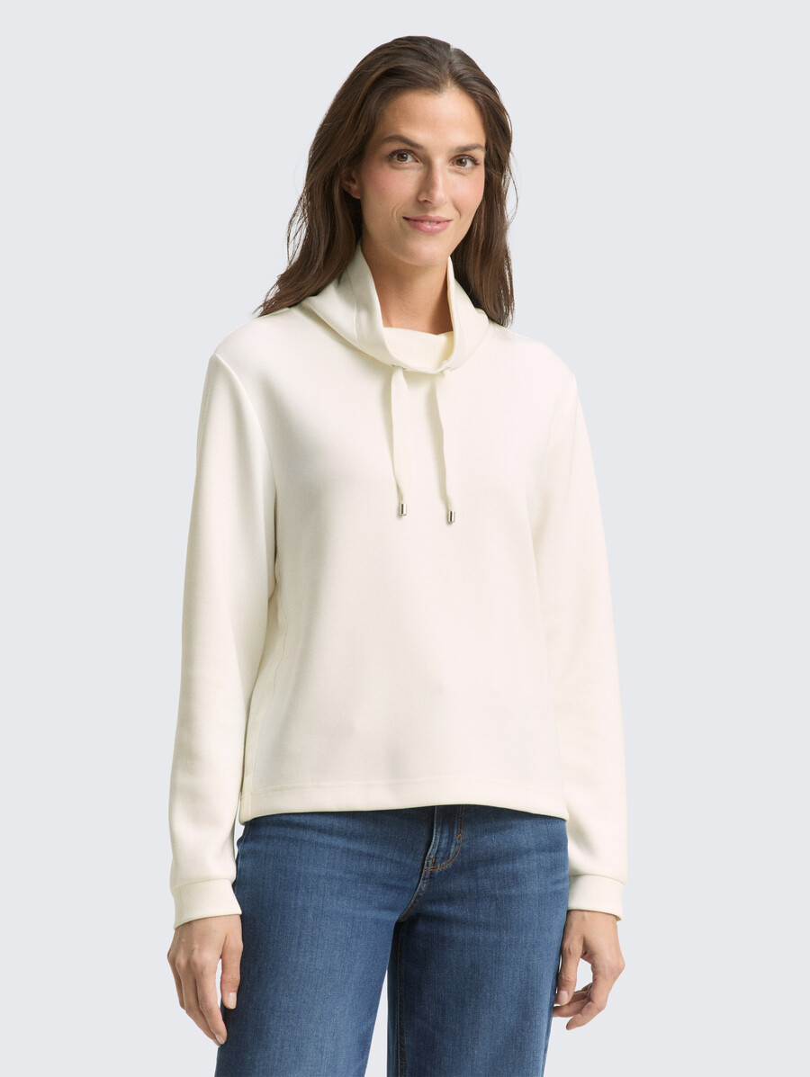 scuba-sweatshirt mit stehkragen