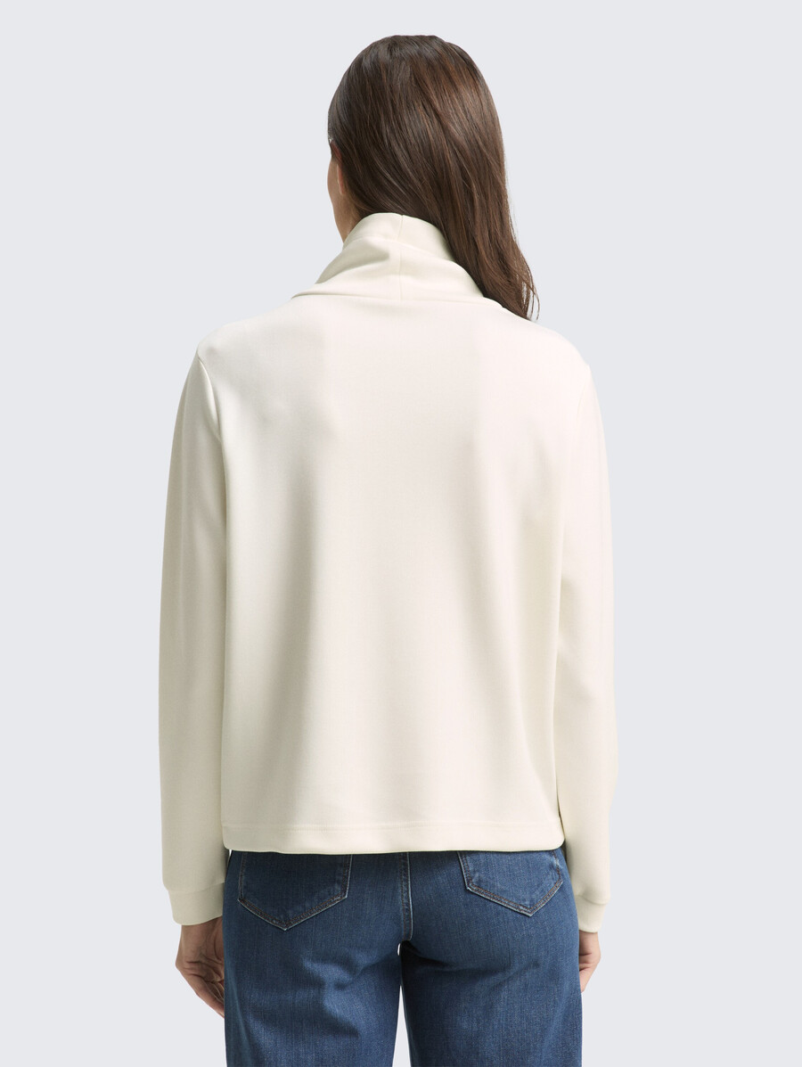 scuba-sweatshirt mit stehkragen