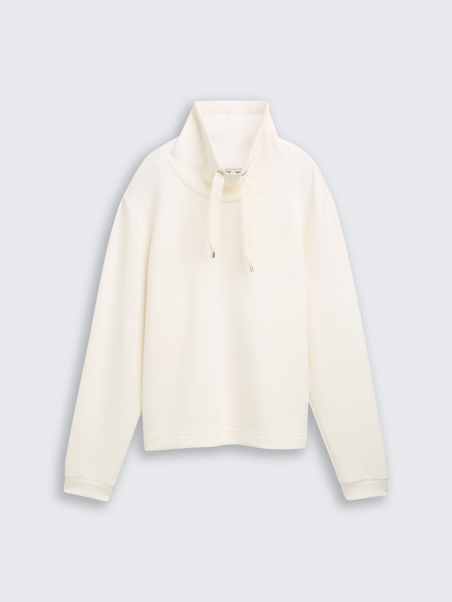 scuba-sweatshirt mit stehkragen