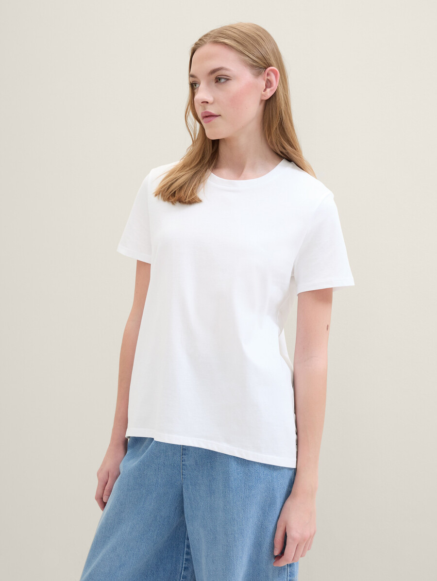locker geschnittenes baumwoll-t-shirt