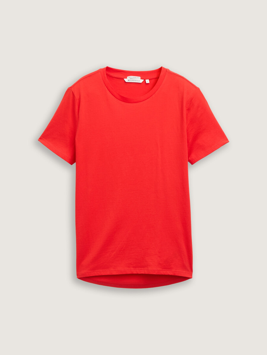 locker geschnittenes baumwoll-t-shirt
