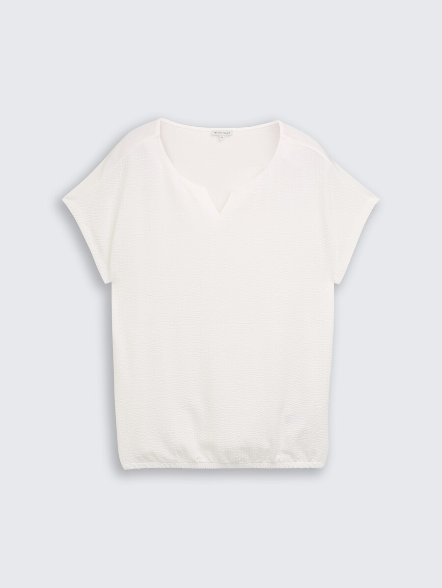 plus size – t-shirt aus einem materialmix