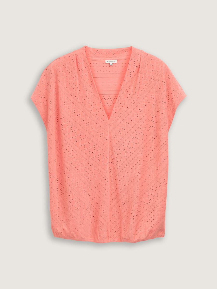 plus size - locker sitzendes ajour-t-shirt