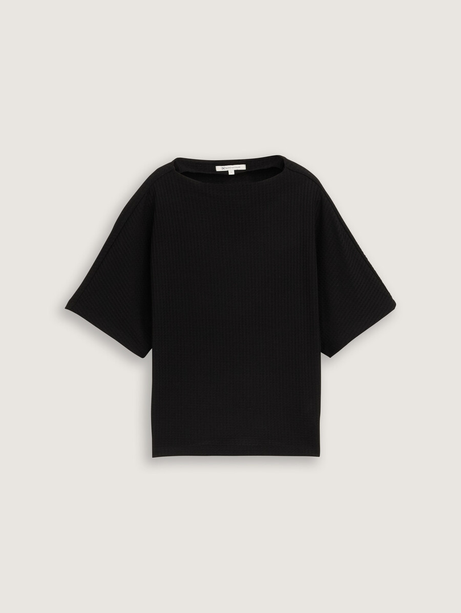 locker geschnittenes t-shirt mit fledermausärmeln