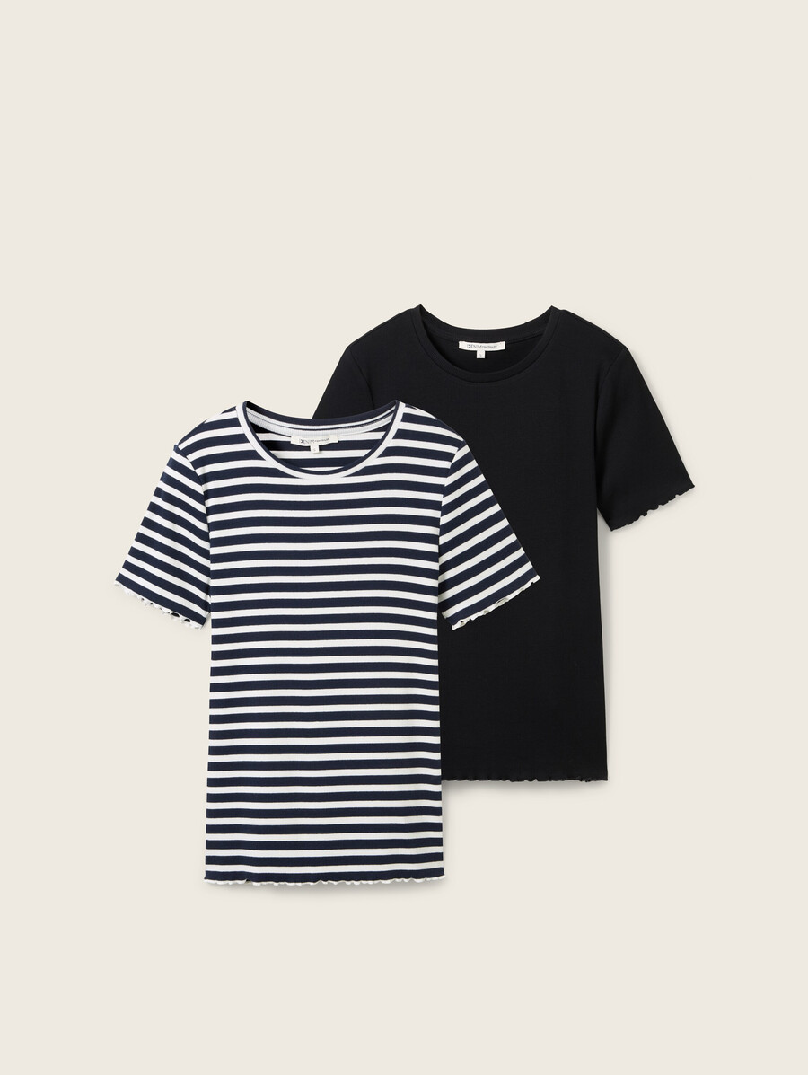 basic-t-shirt im 2er-pack
