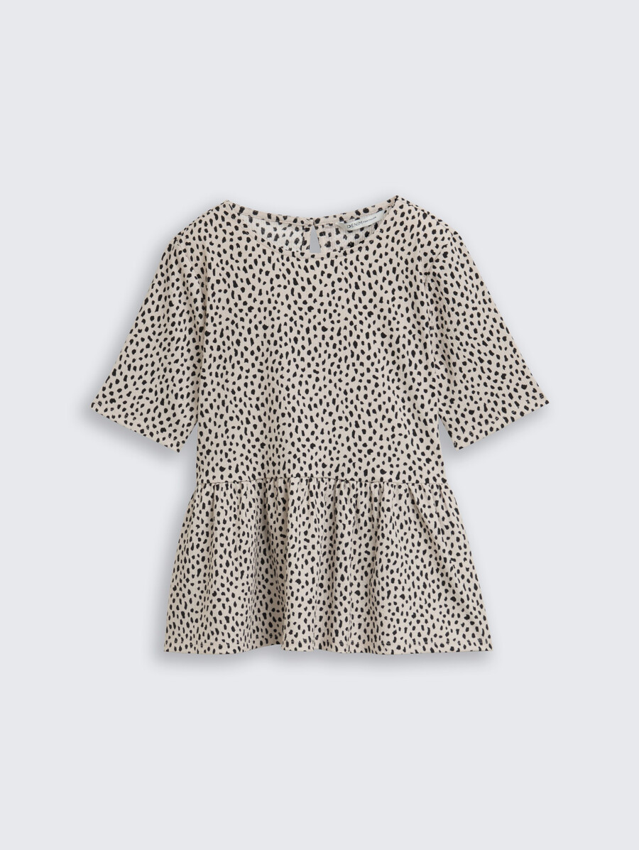 jacquard-t-shirt mit schößchen