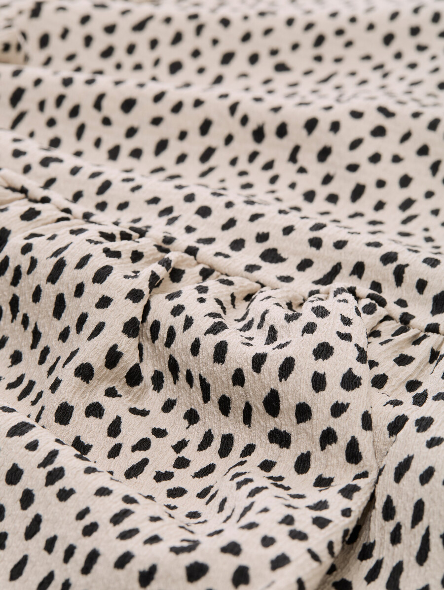 jacquard-t-shirt mit schößchen