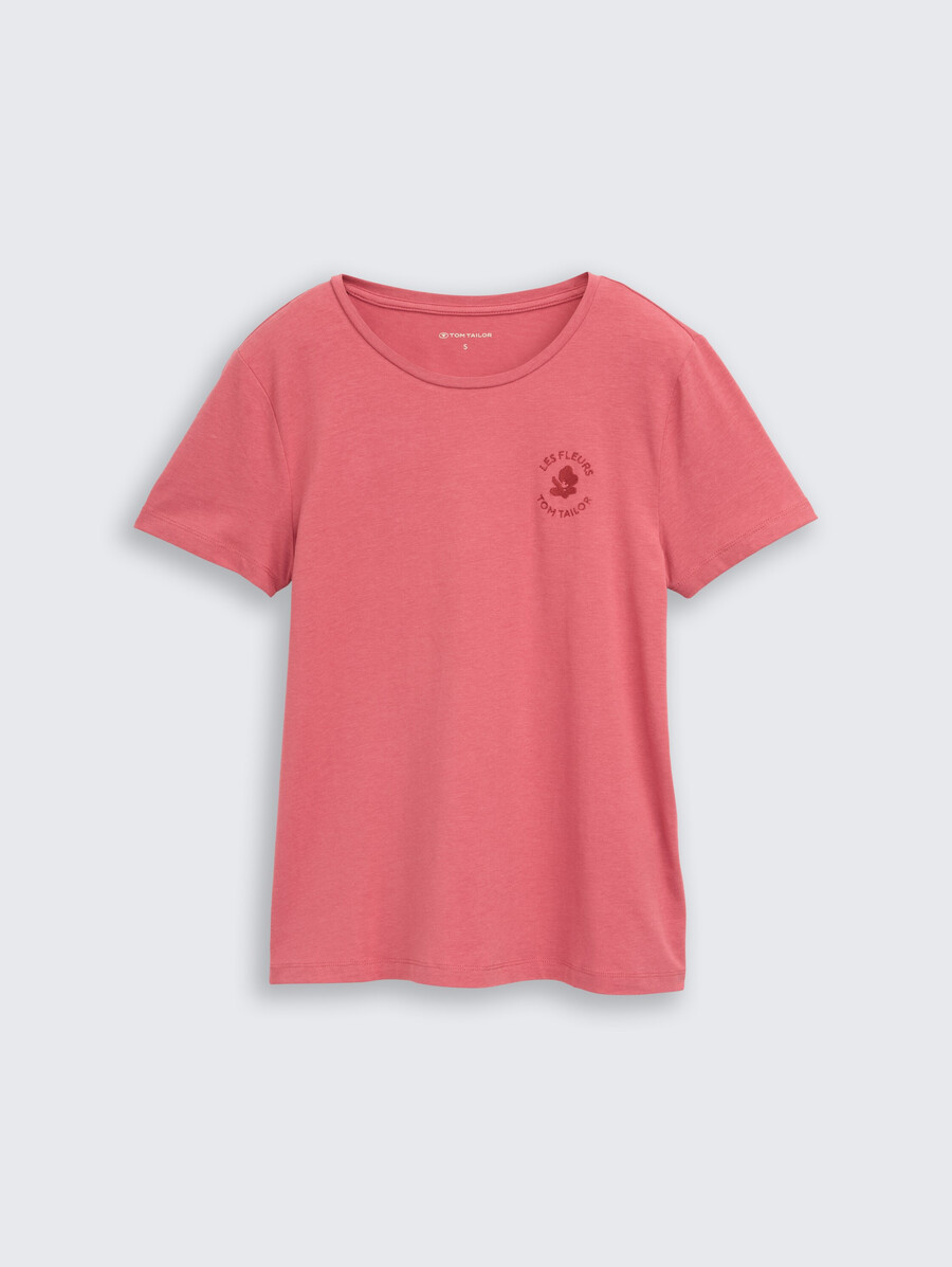 t-shirt mit blumenstickerei