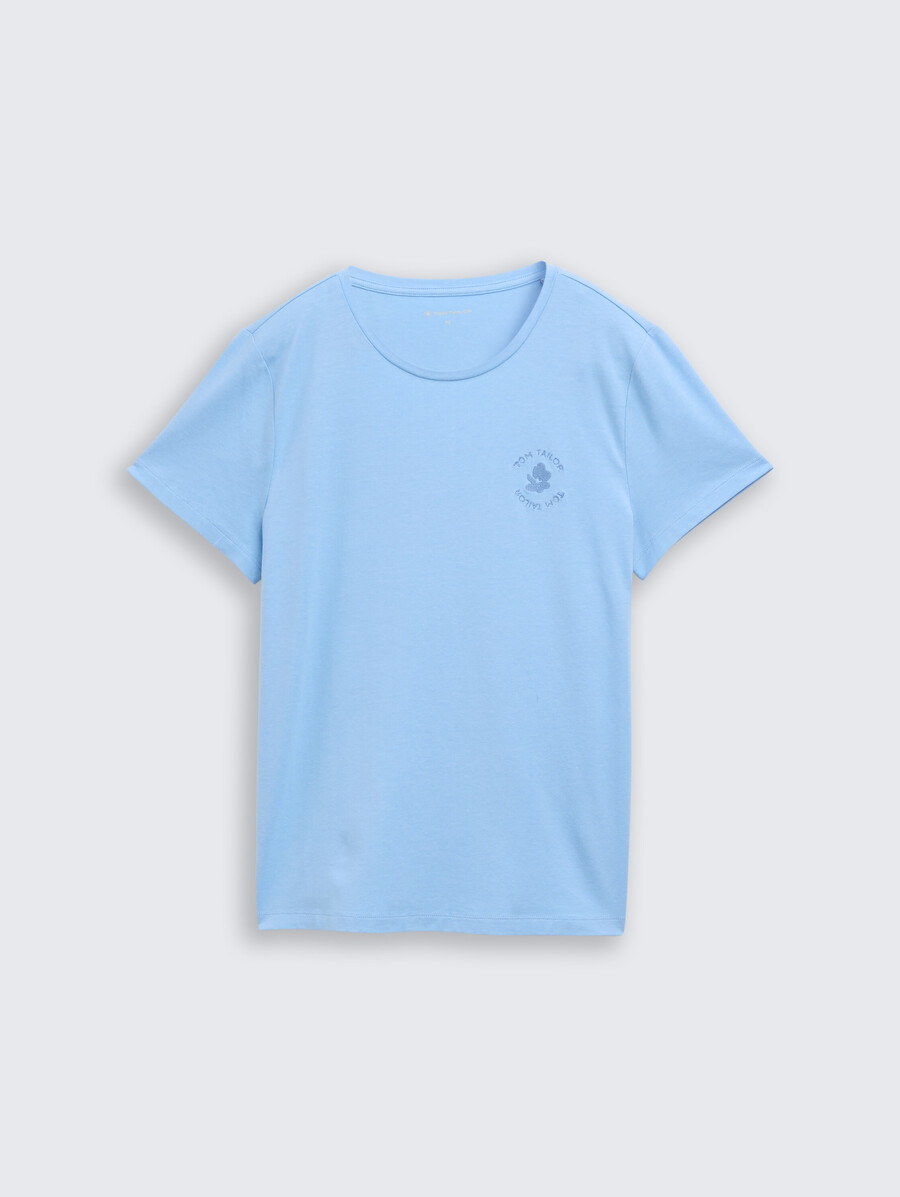 t-shirt mit blumenstickerei