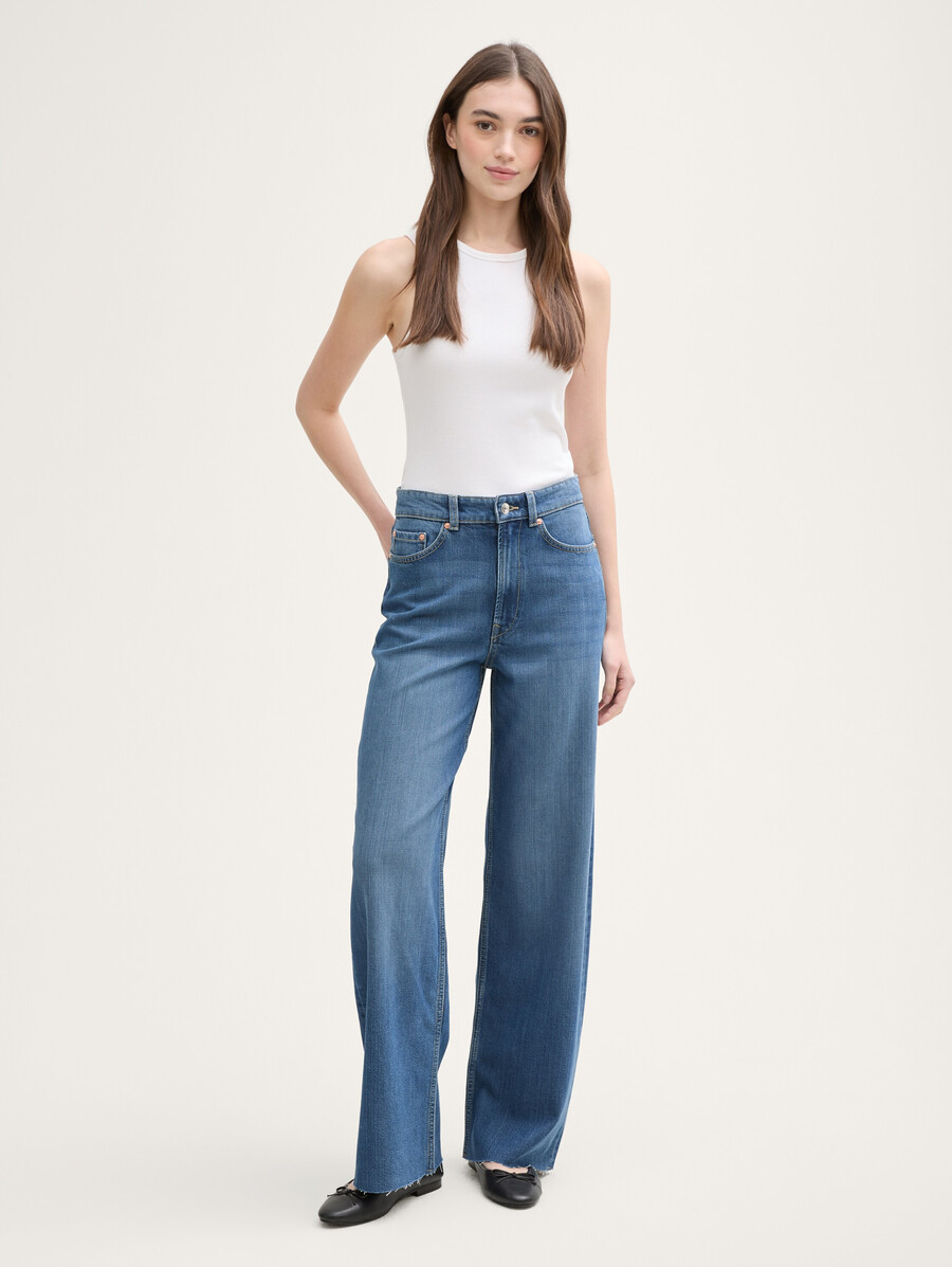 weite jeans mit stretch