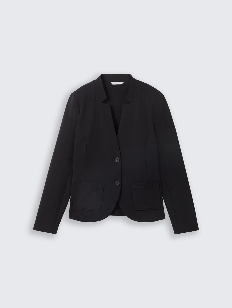 schmal geschnittener blazer mit ottoman-struktur
