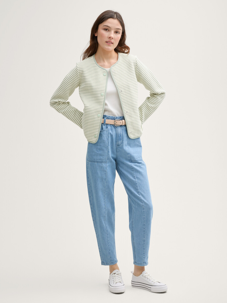 jacke mit streifenmuster
